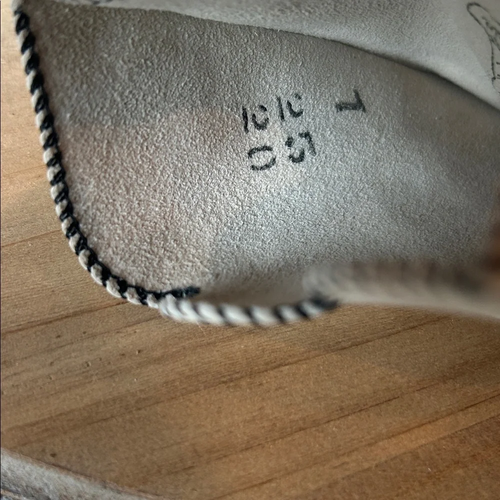 Vintage Native Deerskin Creme Threaded Trimmed Gloves Size 7 25/20